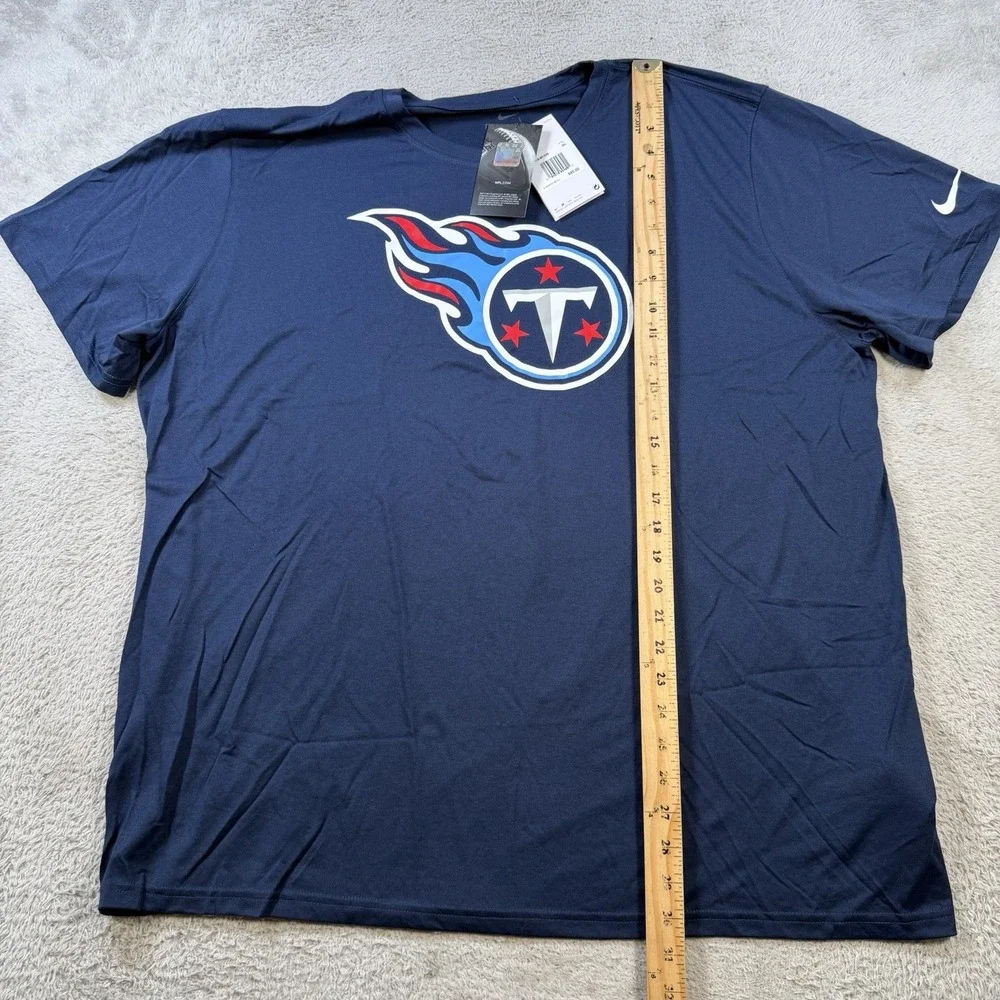 Nike Tennessee Titans T-Shirt Mens 3XL Navy Dri-Fit Shirt Sleeve NFL Tee NWT